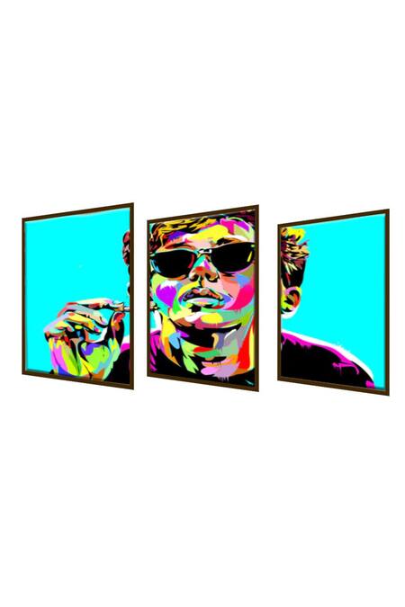 Buy_The Art House_Multi Color Canvas Handmade Abstract Man Portrait Paintings Set Of 3_Online_at_Aza_Fashions