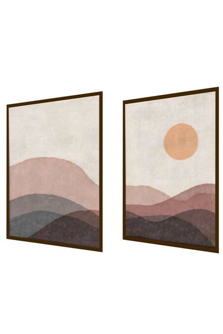 Buy The Art House Multi Color Canvas Handmade Abstract Scenery Paintings Set Of 2 Online at Aza Fashions Buy_The Art House_Multi Color Canvas Handmade Abstract Scenery Paintings Set Of 2_Online_at_Aza_Fashions