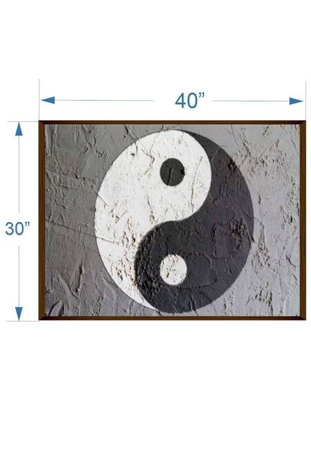 The Art House_Multi Color Canvas Handmade Yin Yang Textured Painting_Online_at_Aza_Fashions