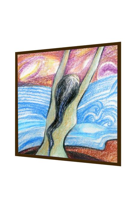 Buy_The Art House_Multi Color Canvas Handmade Beach Abstract Painting_Online_at_Aza_Fashions