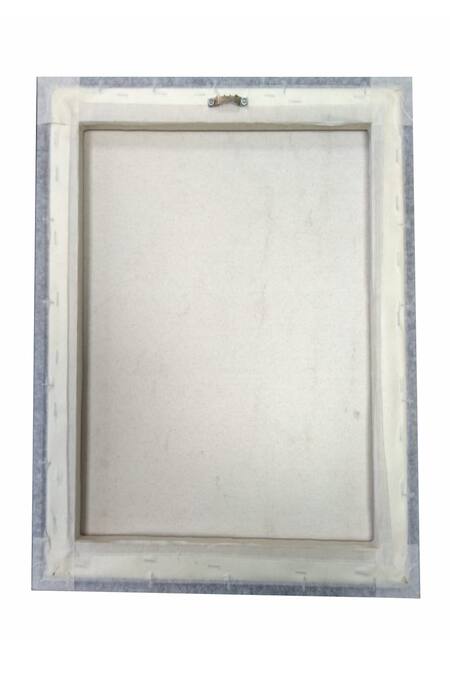 Shop_The Art House_Multi Color Canvas Handmade Beach Abstract Painting_Online_at_Aza_Fashions