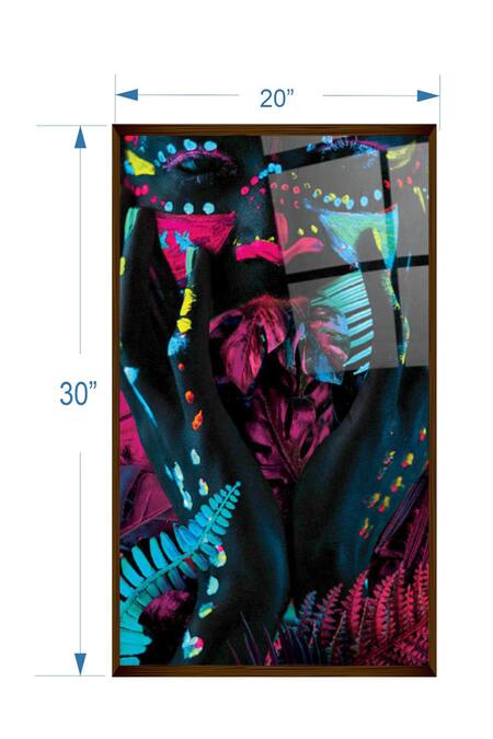 The Art House Multi Color Canvas Handmade Abstract Face Painting Online at Aza Fashions The Art House_Multi Color Canvas Handmade Abstract Face Painting_Online_at_Aza_Fashions