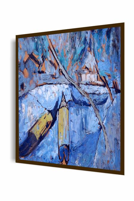 Buy_The Art House_Multi Color Canvas Handmade Abstract Painting_Online_at_Aza_Fashions