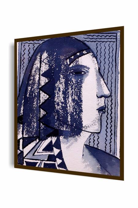 Buy The Art House Multi Color Canvas Handmade Abstract Face Painting Online at Aza Fashions Buy_The Art House_Multi Color Canvas Handmade Abstract Face Painting_Online_at_Aza_Fashions