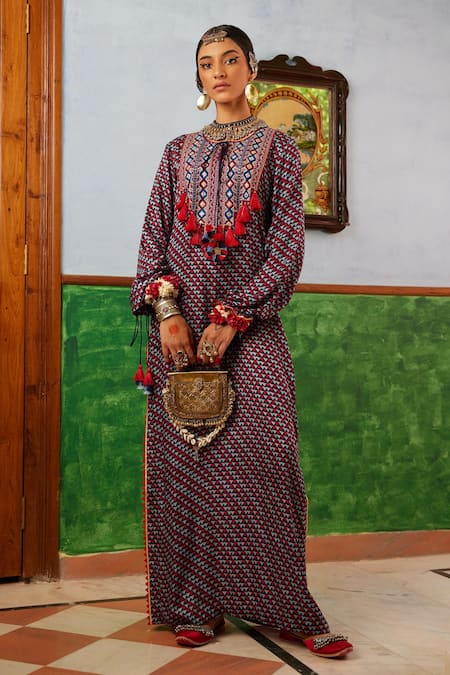 Nadima Saqib Geometric Print Dress 
