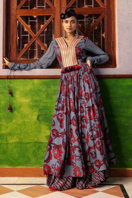 Nadima Saqib Printed Gown 