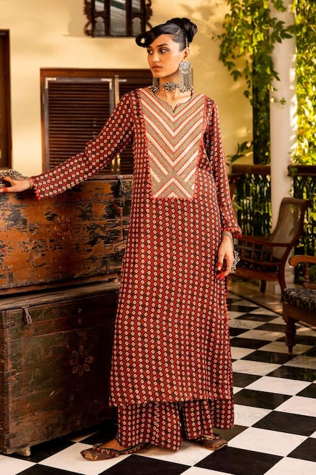 Nadima Saqib Printed Kurta & Palazzo Set 