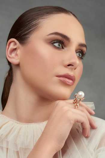 Opalina Soulful Jewellery Gold Plated Crystals Elephant Motif Ring Online at Aza Fashions Opalina Soulful Jewellery_Gold Plated Crystals Elephant Motif Ring _Online_at_Aza_Fashions