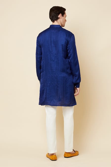 Spring Break Mandarin Collar Kurta Set For Kids