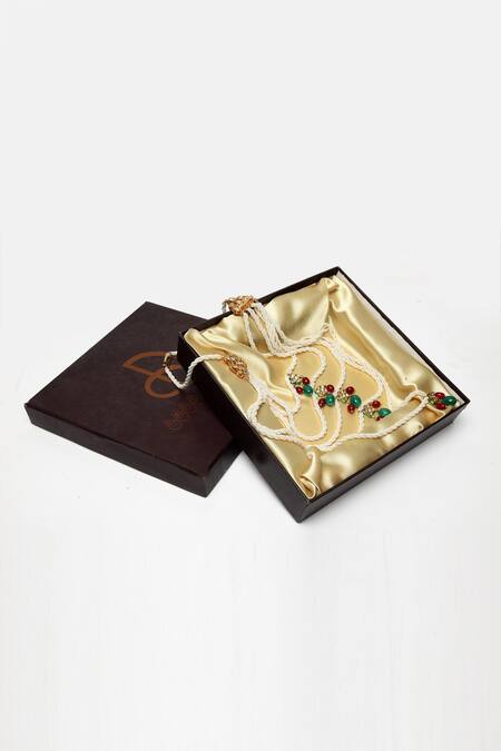 Dugran By Dugristyle Gold Plated Multi Layered Pearl And Kundan Necklace Online at Aza Fashions Dugran By Dugristyle_Gold Plated Multi Layered Pearl And Kundan Necklace _Online_at_Aza_Fashions