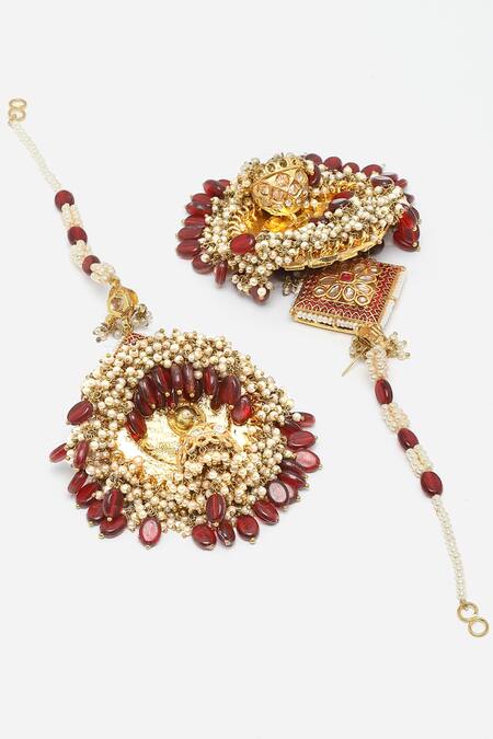 Buy Dugran By Dugristyle Gold Plated Kundan Embellished Jhumkis Online at Aza Fashions Buy_Dugran By Dugristyle_Gold Plated Kundan Embellished Jhumkis _Online_at_Aza_Fashions