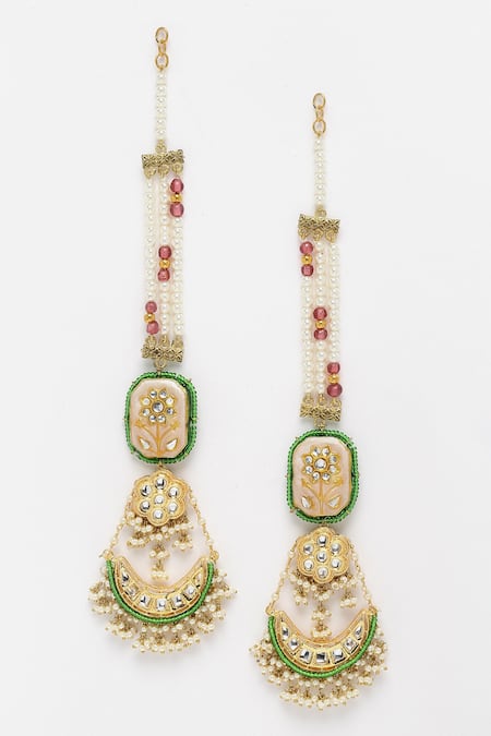 Dugran By Dugristyle Kundan Embellished Dangler Earrings 