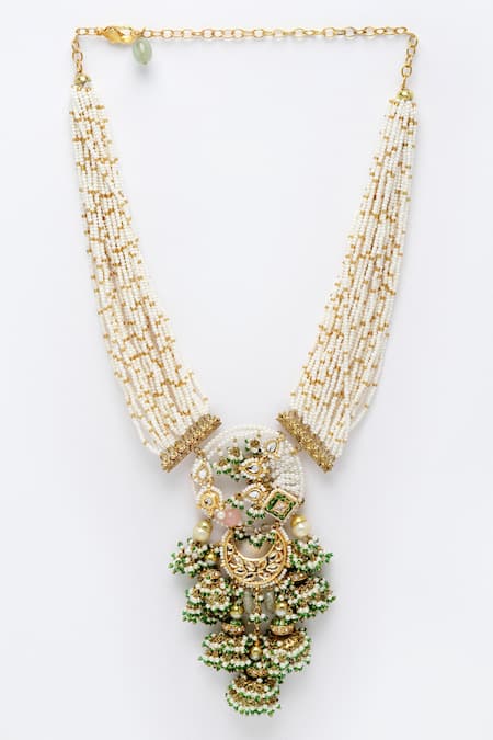 Dugran By Dugristyle Kundan Multi Layered Pendant Necklace 