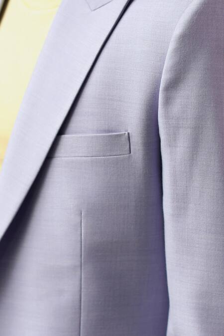 Philocaly Purple 100% Perennial Wool Viola Blazer at Aza Fashions Philocaly_Purple 100% Perennial Wool Viola Blazer_at_Aza_Fashions