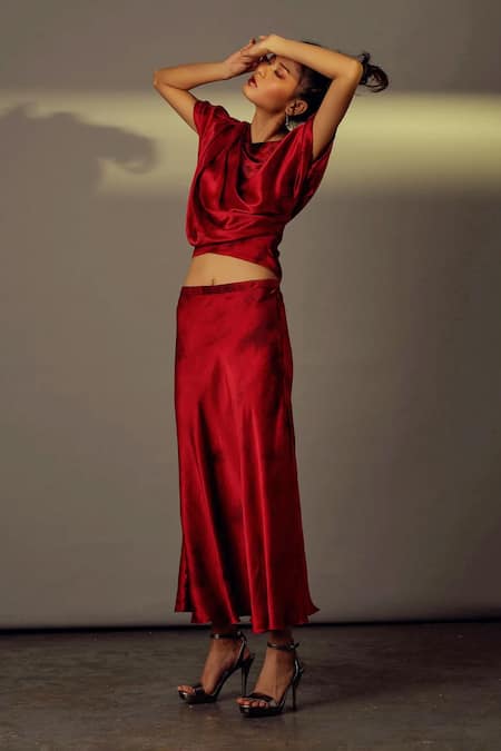 Aroka Celeste Satin Silk Tie Dye Top 