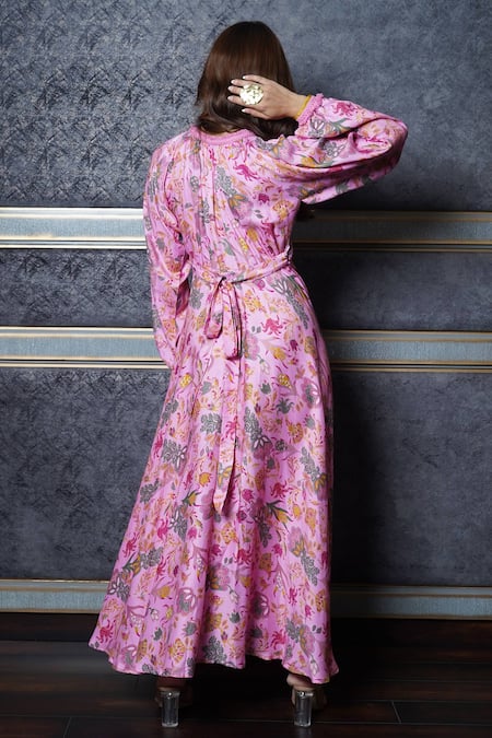 Leela By A Floral Print Maxi Dress 