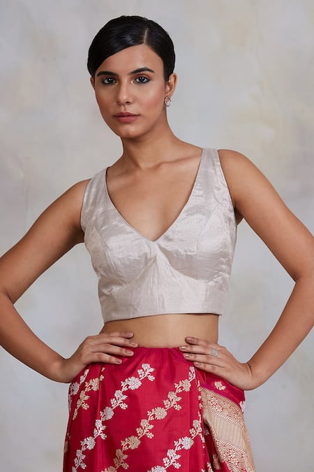 Priyanka Raajiv Mrinal Sleeveless Blouse 