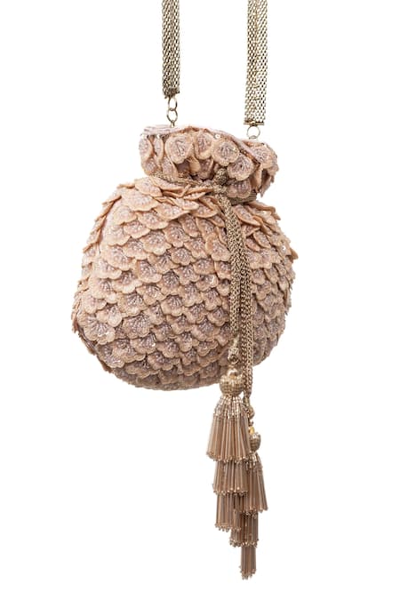 Buy SG Collection By Sonia Gulrajani Pink Embroidered Velvet Rose Potli Online at Aza Fashions Buy_SG Collection By Sonia Gulrajani_Pink Embroidered Velvet Rose Potli _Online_at_Aza_Fashions