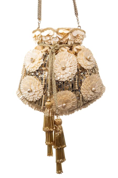 SG Collection By Sonia Gulrajani Magnolia Embroidered Potli 