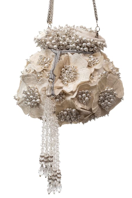 SG Collection By Sonia Gulrajani Wisteria Velvet Embroidered Potli 