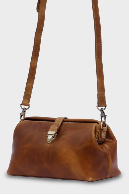 Tan & Loom Brown Doctors Sling Bag Online at Aza Fashions Tan & Loom_Brown Doctors Sling Bag _Online_at_Aza_Fashions