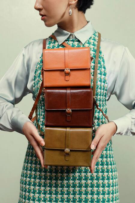 Tan & Loom_Brown Piccolo Box Bag _Online_at_Aza_Fashions