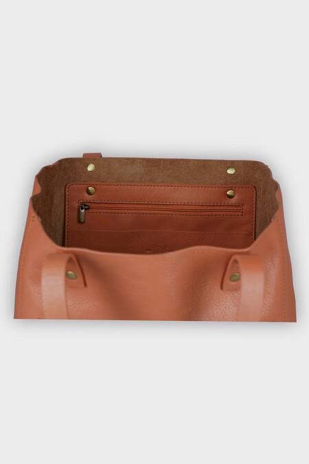 Buy Tan & Loom Peach Old Fashioned Tote Bag Online at Aza Fashions Buy_Tan & Loom_Peach Old Fashioned Tote Bag _Online_at_Aza_Fashions