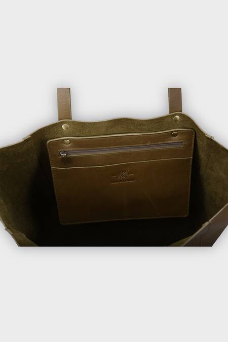 Shop_Tan & Loom_Green Old Fashioned Tote Bag _Online_at_Aza_Fashions