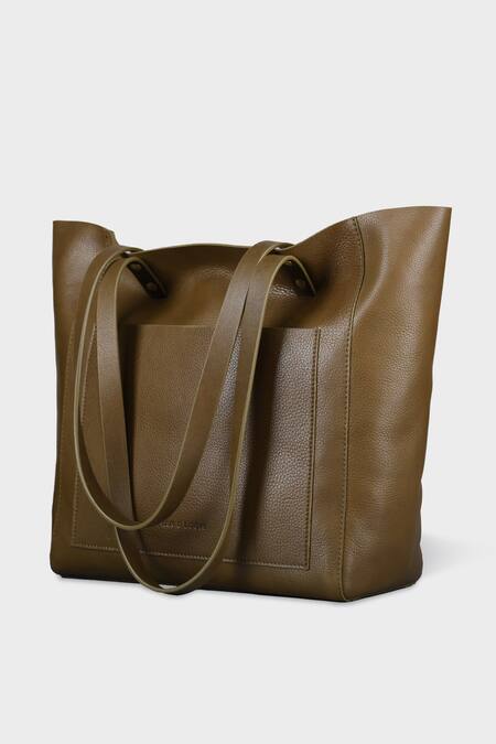 Tan & Loom_Green Old Fashioned Tote Bag _at_Aza_Fashions