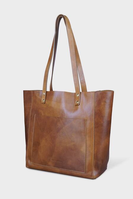 Tan & Loom Brown Old Fashioned Tote Bag Online at Aza Fashions Tan & Loom_Brown Old Fashioned Tote Bag _Online_at_Aza_Fashions