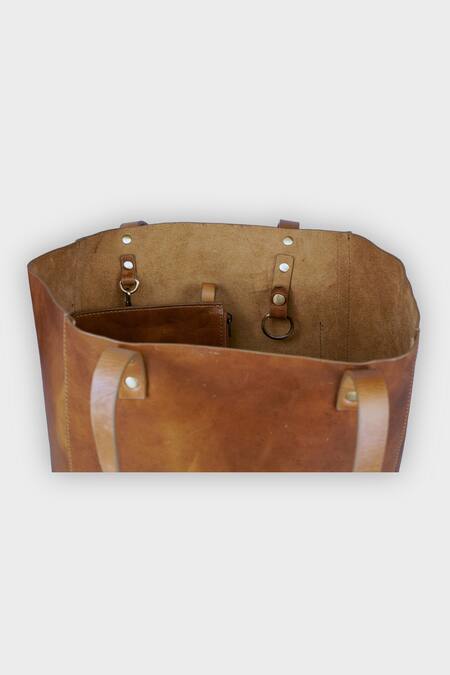 Tan & Loom Brown Old Fashioned Tote Bag at Aza Fashions Tan & Loom_Brown Old Fashioned Tote Bag _at_Aza_Fashions