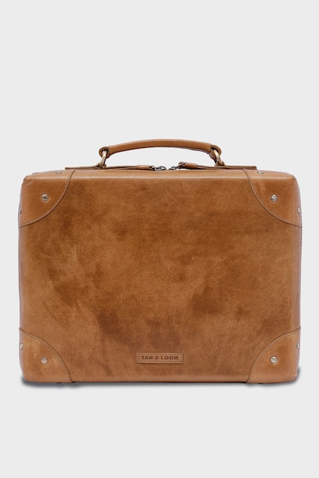 Shop Tan & Loom Brown Travellers Trunk Sling Bag at Aza Fashions Shop_Tan & Loom_Brown Travellers Trunk Sling Bag _at_Aza_Fashions
