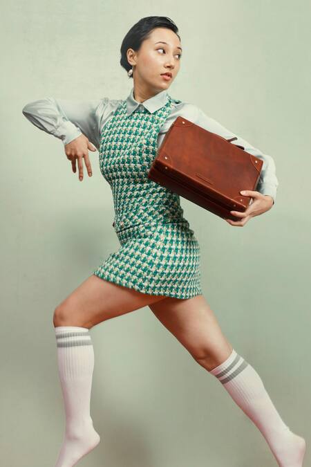 Tan & Loom_Brown Vintage Trunk Style Sling Bag _Online_at_Aza_Fashions