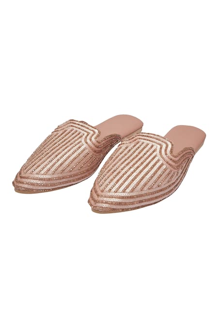 Durvi Cudtana Embellished Mules 