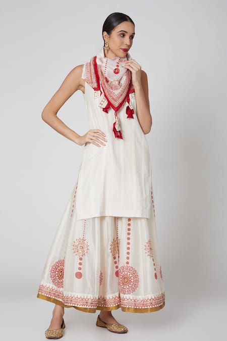 Leela By A Chanderi Kurta Palazzo Set 