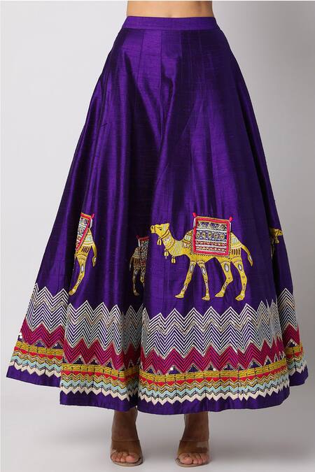 Buy Leela By A Purple Silk Camel Motifs Mandarin Collar Embroidered Peplum And Lehenga Set Online at Aza Fashions Buy_Leela By A_Purple Silk Camel Motifs Mandarin Collar Embroidered Peplum And Lehenga Set_Online_at_Aza_Fashions
