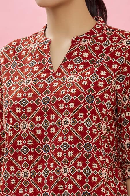 Multi Color Digital Patola Print Flared Gown – Shinisha