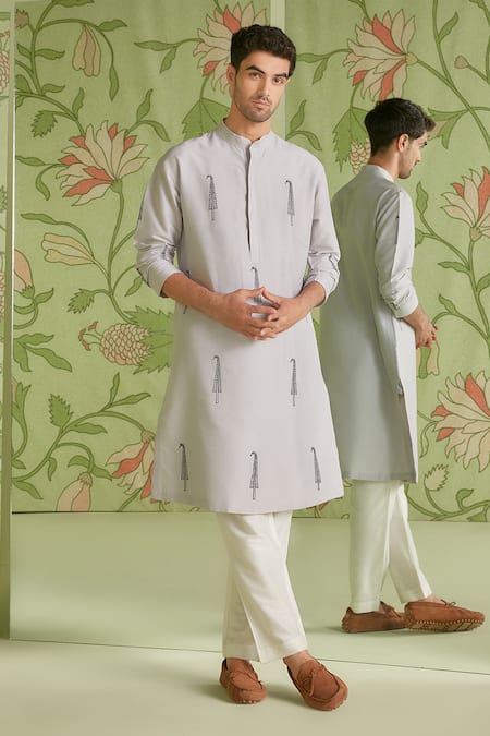 Sanjev Marwaaha Tree Embroidered Kurta Set 