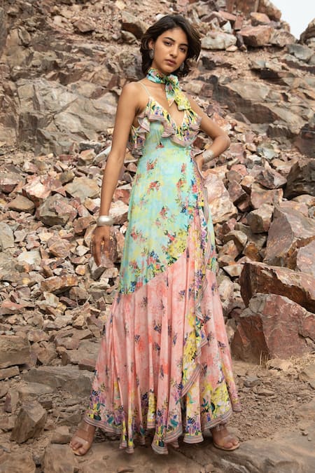 Floral Sequin Strapless Gown – Naeem Khan