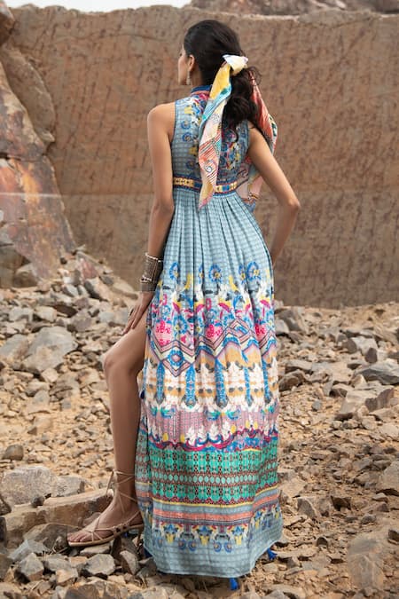 Bhanuni By Jyoti Tile Florid Printed Maxi Dress 