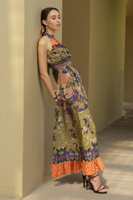 Bhanuni By Jyoti Paradise Forest Printed Maxi Dress 