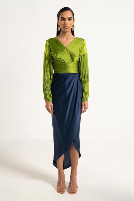 APZ Soie Silk Pleated Blouse 