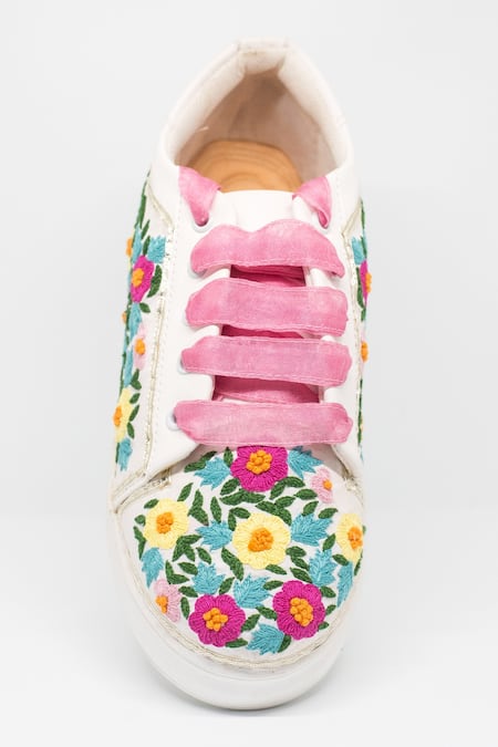 Floral canvas shop shoes