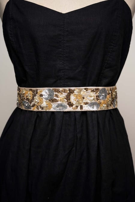 Mehraki Gold Embroidery Sequin Belt