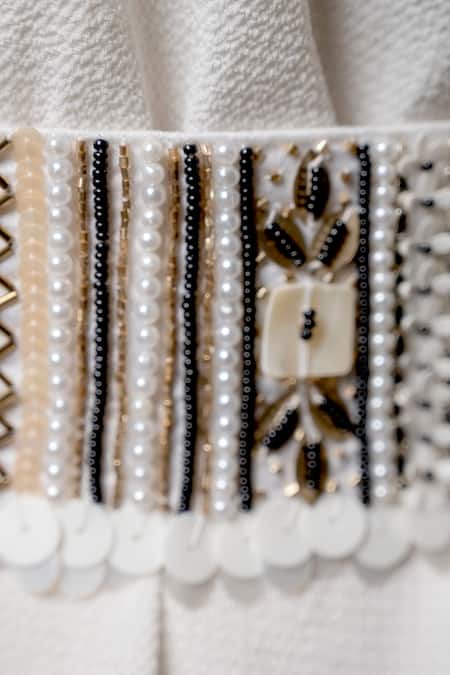 Shop_Mehraki_White Embroidery Belt_Online_at_Aza_Fashions