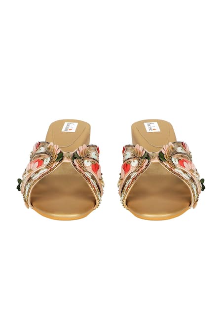 Shop Fuchsia by aashaka mehta Pink Sequins Satin Color Pop Sandals at Aza Fashions Shop_Fuchsia by aashaka mehta_Pink Sequins Satin Color Pop Sandals _at_Aza_Fashions