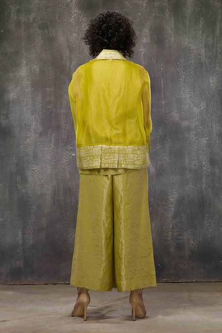Bodhi Tree Woven Kimono Jacket Pant Set 