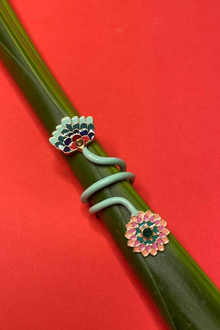 Shop_And Also_Multi Color Flower Wrap Ring_at_Aza_Fashions