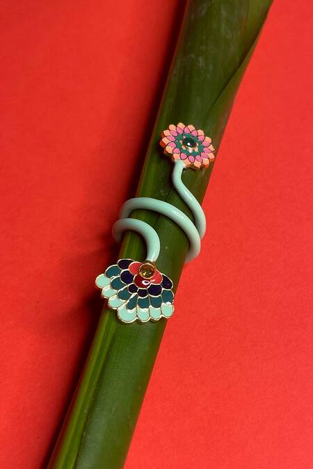 And Also_Multi Color Flower Wrap Ring_Online_at_Aza_Fashions