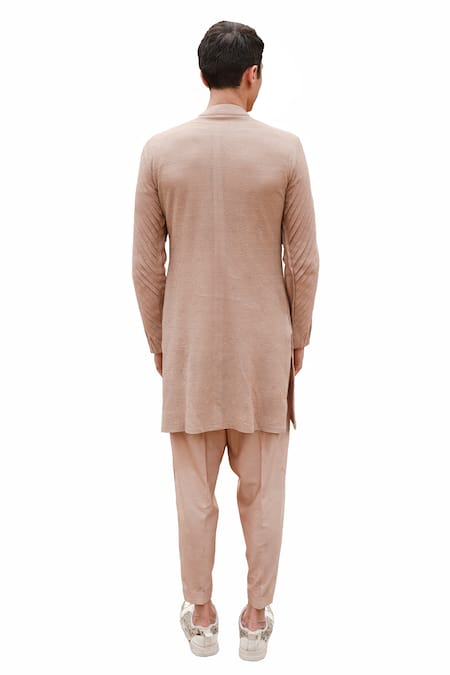 Shop Ankur J Pink Muslin, Cotton Silk, Gunjan Net Reflex Jaune Embroidered Jacket Pant Set at Aza Fashions Shop_Ankur J_Pink Muslin, Cotton Silk, Gunjan Net Reflex Jaune Embroidered Jacket Pant Set _at_Aza_Fashions